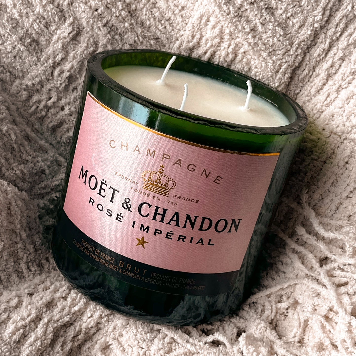 Magnum Moet Rose Candle