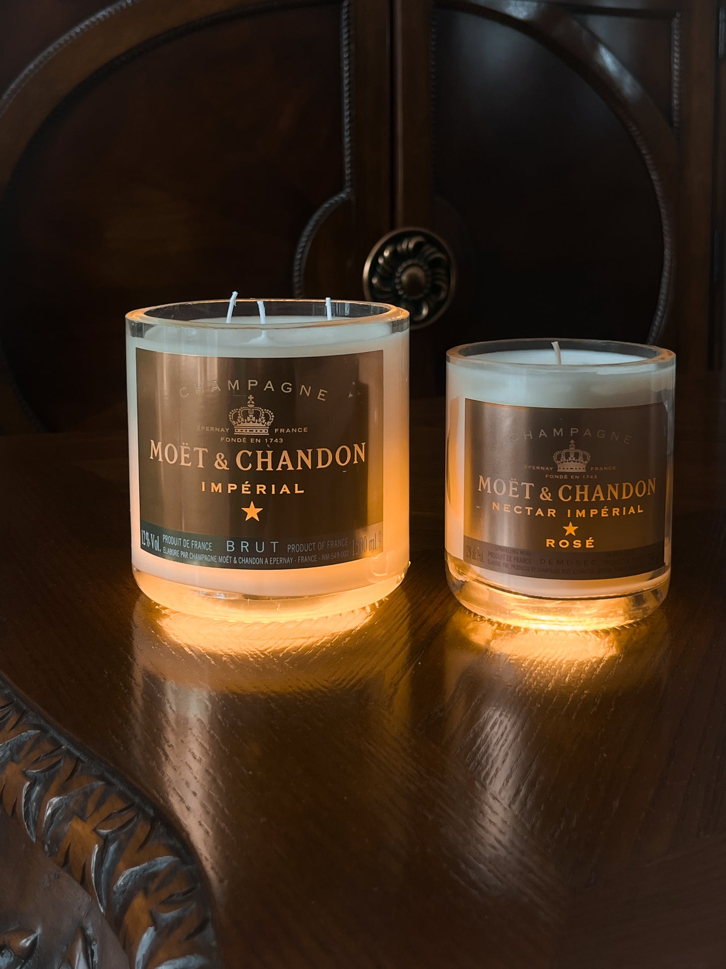 The Moet Duo Glow Candle Set - By Tiseo